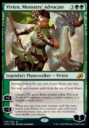 (175) Magic The Gathering Ikoria: Lair of Behemoths: Promos Single: Vivien, Monsters' Advocate (V.2)  Mythic