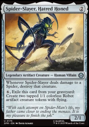 (175) Magic The Gathering Magic: The Gathering | Marvel's Spider-Man Single: Spider-Slayer, Hatred Honed Holo Uncommon