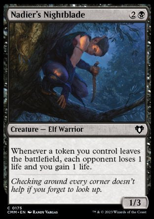 (175) Magic The Gathering Commander Masters Single: Nadier's Nightblade  Common