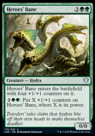 (175/322) Magic The Gathering Commander: Ikoria Single: Heroes' Bane  Uncommon