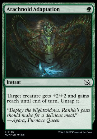 (175) Magic The Gathering March of the Machine Single: Arachnoid Adaptation  Common