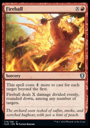 (175) Magic The Gathering Commander Legends: Battle for Baldur's Gate Single: Fireball  Uncommon