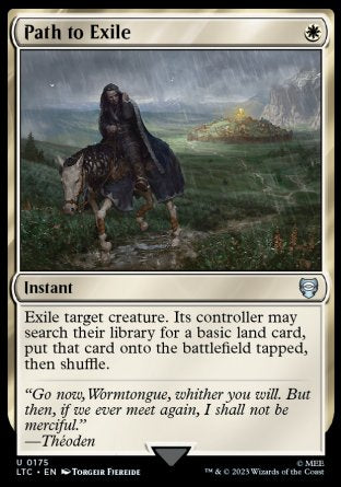 (175) Magic The Gathering Commander: The Lord of the Rings: Tales of Middle-earth Single: Path to Exile  Uncommon