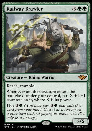 (175) Magic The Gathering Outlaws of Thunder Junction Single: Railway Brawler  Mythic