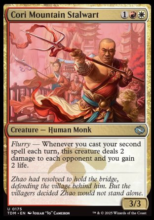 (175) Magic The Gathering Tarkir: Dragonstorm Single: Cori Mountain Stalwart Holo Uncommon