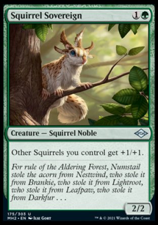 (175) Magic The Gathering Modern Horizons 2 Single: Squirrel Sovereign Holo Uncommon