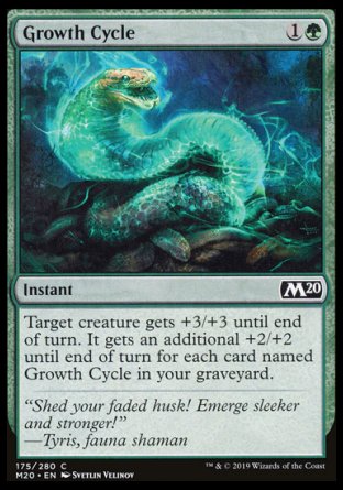(175/280) Magic The Gathering Core 2020 Single: Growth Cycle Holo Common