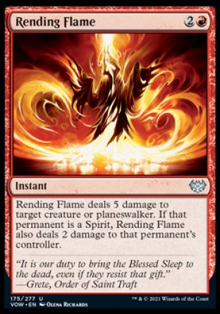 (175) Magic The Gathering Innistrad: Crimson Vow Single: Rending Flame  Uncommon