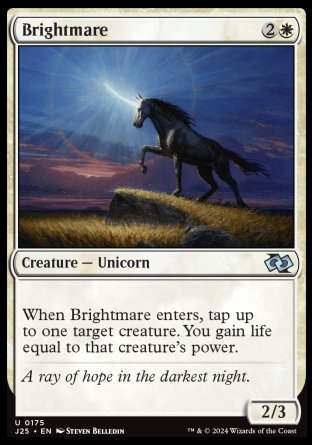 (175) Magic The Gathering Foundations Jumpstart Single: Brightmare  Uncommon
