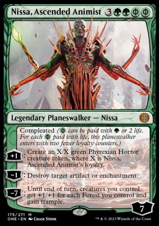 (175) Magic The Gathering Phyrexia: All Will Be One Single: Nissa, Ascended Animist  Mythic