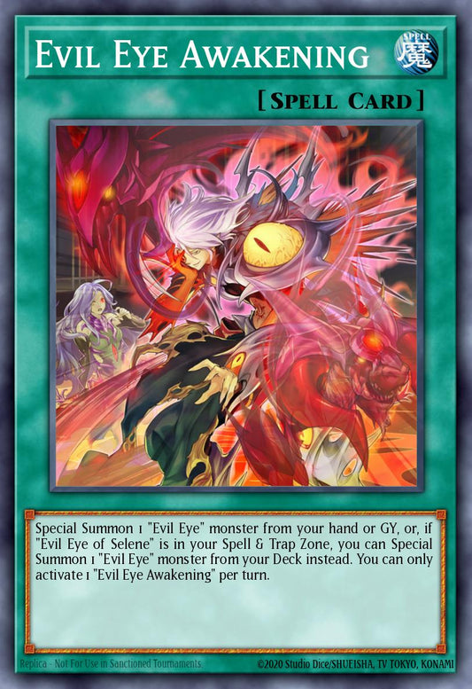 (239) YuGiOh TCG MP20: 2020 Tin of Lost Memories Mega Pack Single: Evil Eye Awakening  Ultra Rare