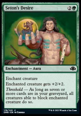 (176) Magic The Gathering Dominaria Remastered Single: Seton's Desire Holo Common