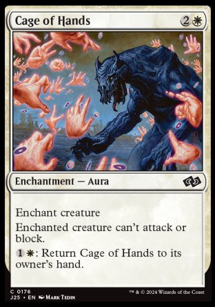(176) Magic The Gathering Foundations Jumpstart Single: Cage of Hands  Common