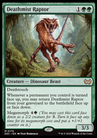 (176) Magic The Gathering Commander: Duskmourn: House of Horror Single: Deathmist Raptor  Mythic