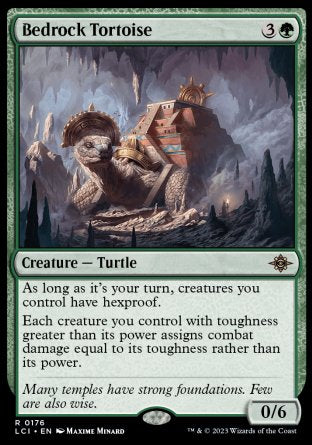 (176) Magic The Gathering The Lost Caverns of Ixalan Single: Bedrock Tortoise Holo Rare