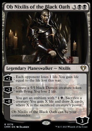 (176) Magic The Gathering Commander Masters Single: Ob Nixilis of the Black Oath  Rare