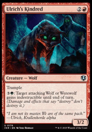 (176) Magic The Gathering Innistrad Remastered Single: Ulrich's Kindred Holo Uncommon