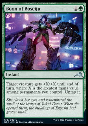 (176) Magic The Gathering Kamigawa: Neon Dynasty Single: Boon of Boseiju  Uncommon