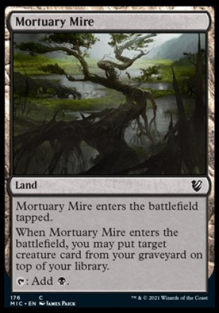 (176) Magic The Gathering Commander: Innistrad: Midnight Hunt Single: Mortuary Mire  Common