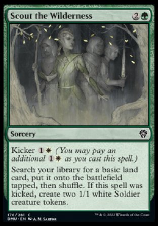 (176) Magic The Gathering Dominaria United Single: Scout the Wilderness Holo Common