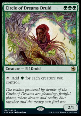 (176) Magic The Gathering Adventures in the Forgotten Realms Single: Circle of Dreams Druid  Rare