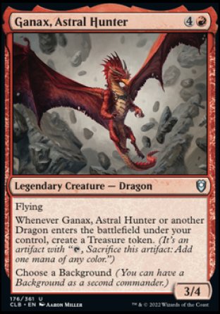 (176) Magic The Gathering Commander Legends: Battle for Baldur's Gate Single: Ganax, Astral Hunter  Uncommon