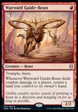 (176) Magic The Gathering Zendikar Rising: Promos Single: Wayward Guide-Beast (V.2)  Rare