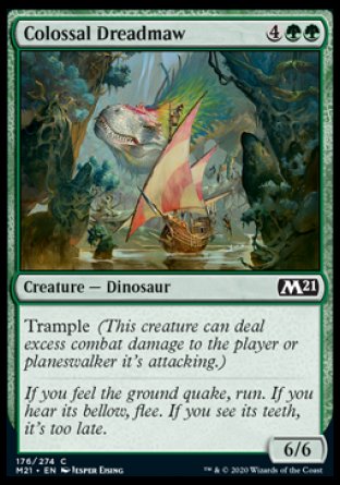 (176) Magic The Gathering Core 2021 Single: Colossal Dreadmaw  Common