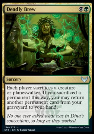 (176) Magic The Gathering Strixhaven: School of Mages Single: Deadly Brew Holo Uncommon