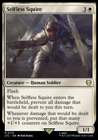(176) Magic The Gathering Commander: The Lord of the Rings: Tales of Middle-earth Single: Selfless Squire  Rare