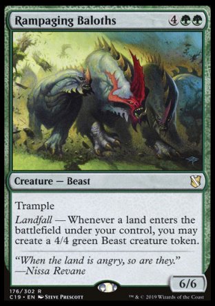 (176) Magic The Gathering Commander 2019 Single: Rampaging Baloths  Rare