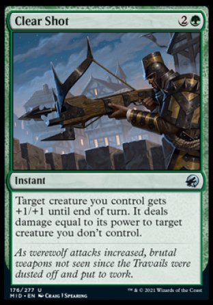 (176) Magic The Gathering Innistrad: Midnight Hunt Single: Clear Shot Holo Uncommon