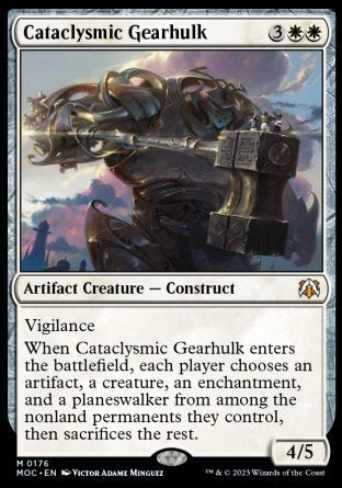 (176) Magic The Gathering Commander: March of the Machine Single: Cataclysmic Gearhulk  Mythic