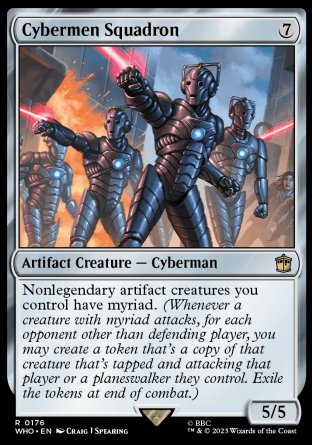 (176) Magic The Gathering Universes Beyond: Doctor Who Single: Cybermen Squadron Holo Rare