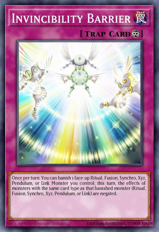 (211) YuGiOh TCG MP19: 2019 Gold Sarcophagus Tin Mega Pack Single: Invincibility Barrier  Common