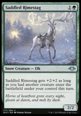 (177/254) Magic The Gathering Modern Horizons Single: Saddled Rimestag  Uncommon