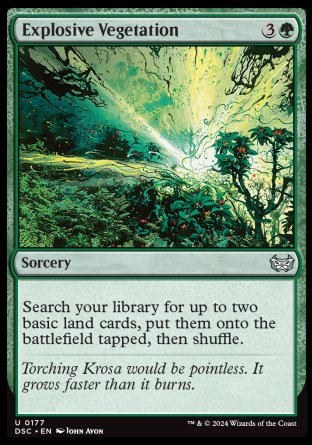(177) Magic The Gathering Commander: Duskmourn: House of Horror Single: Explosive Vegetation  Uncommon