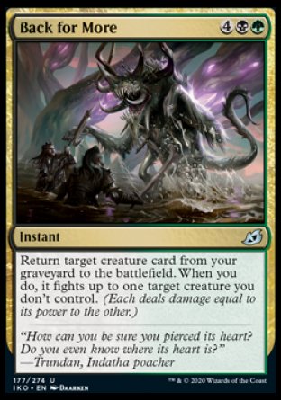 (177/274) Magic The Gathering Ikoria: Lair of Behemoths Single: Back for More Holo Uncommon