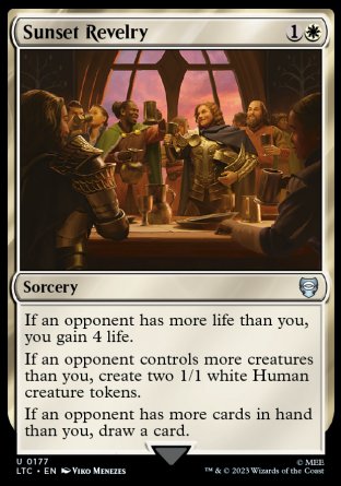 (177) Magic The Gathering Commander: The Lord of the Rings: Tales of Middle-earth Single: Sunset Revelry  Uncommon