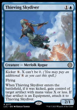 (177) Magic The Gathering Commander: The Lost Caverns of Ixalan Single: Thieving Skydiver  Rare