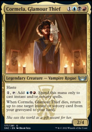 (177) Magic The Gathering Streets of New Capenna Single: Cormela, Glamour Thief Holo Uncommon