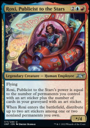 (177) Magic The Gathering Unfinity Single: Roxi, Publicist to the Stars Holo Uncommon