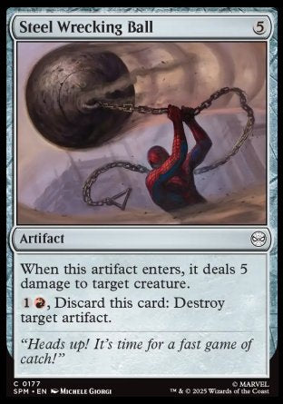 (177) Magic The Gathering Magic: The Gathering | Marvel's Spider-Man Single: Steel Wrecking Ball  Common