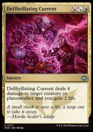 (177) Magic The Gathering Tarkir: Dragonstorm Single: Defibrillating Current Holo Uncommon