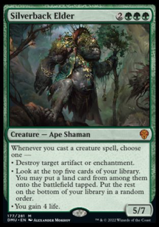 (177) Magic The Gathering Dominaria United Single: Silverback Elder Holo Mythic