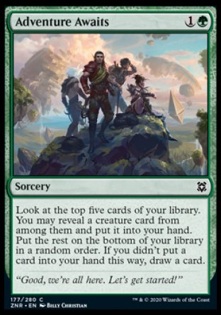 (177/280) Magic The Gathering Zendikar Rising Single: Adventure Awaits Holo Common