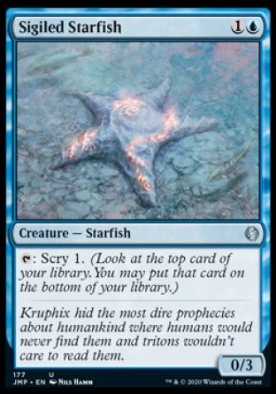 (177) Magic The Gathering Jumpstart Single: Sigiled Starfish  Uncommon
