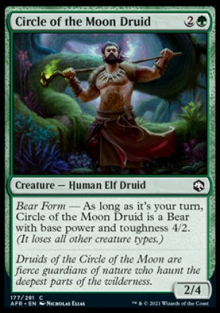 (177) Magic The Gathering Adventures in the Forgotten Realms Single: Circle of the Moon Druid  Common