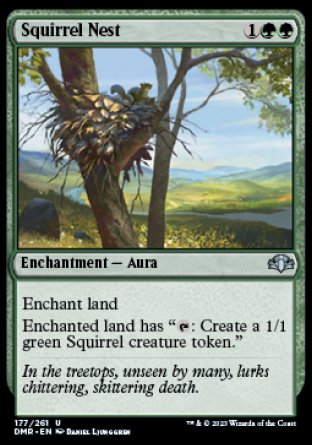 (177) Magic The Gathering Dominaria Remastered Single: Squirrel Nest Holo Uncommon