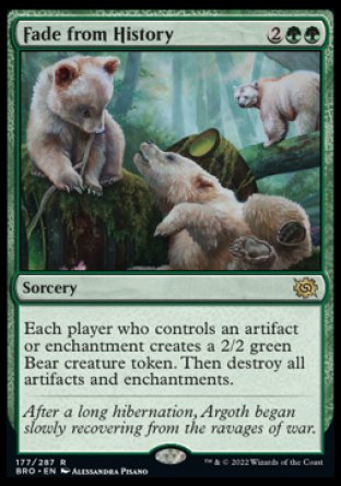 (177) Magic The Gathering The Brothers' War Single: Fade from History Holo Rare